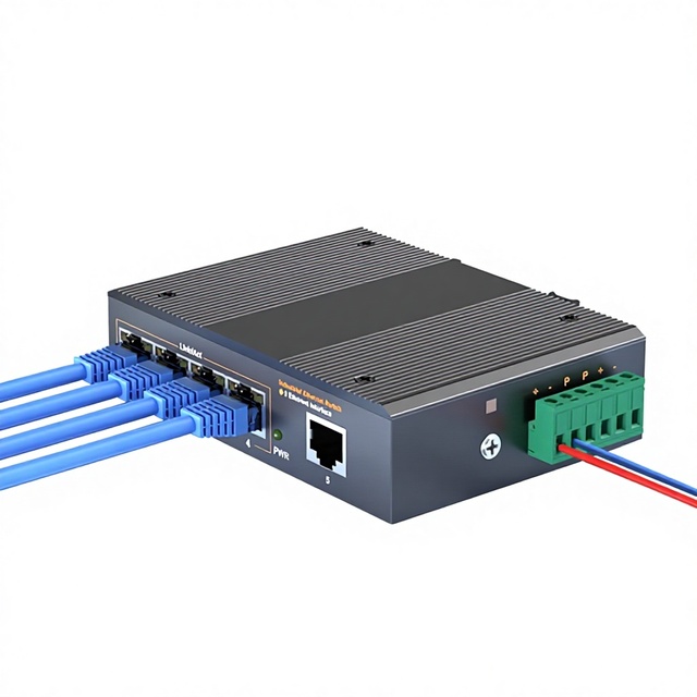 Industry Switch Industrial-Grade 100 Mbps/Gigabit 5/8-Port Ethernet Rail Mount Security Monitoring Network Management