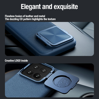 Nillkin marque Camshield accessoire cuir série étuis support caméra lentille couverture téléphone portable coque arrière pour Xiaomi Mi 14 Pro 14Pro
