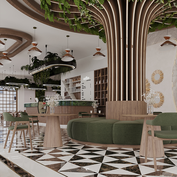 Commercial Modern Durable Solid Wood Restaurant