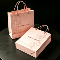 Bolsas de Papel Reciclado con Logotipo Personalizado, Asas de Cuerda de Algodón, Grabado/Grabado en Relieve Personalizado, Impresión en Serigrafía para Ropa