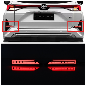 ไฟสะท้อนแสงกันชนหลังแบบ LED สำหรับ <span class=keywords><strong>Toyota</strong></span> <span class=keywords><strong>Veloz</strong></span> ปี 2021 <span class=keywords><strong>2022</strong></span> 2023 ไฟเตือนเบรกอัตโนมัติ ไฟเลี้ยวแบบไดนามิก อุปกรณ์ตกแต่งรถยนต์ 12V - Product Image 5