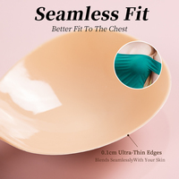 Soutien-gorge adhésif invisible sans bretelles en silicone imperméable à effet push-up instantané et bonnets profonds pour maillots de bain