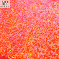 Nanyee Textile Orange vif Haute élasthanne 3mm Sequin Spandex Tricot Tissu pour Dancewear