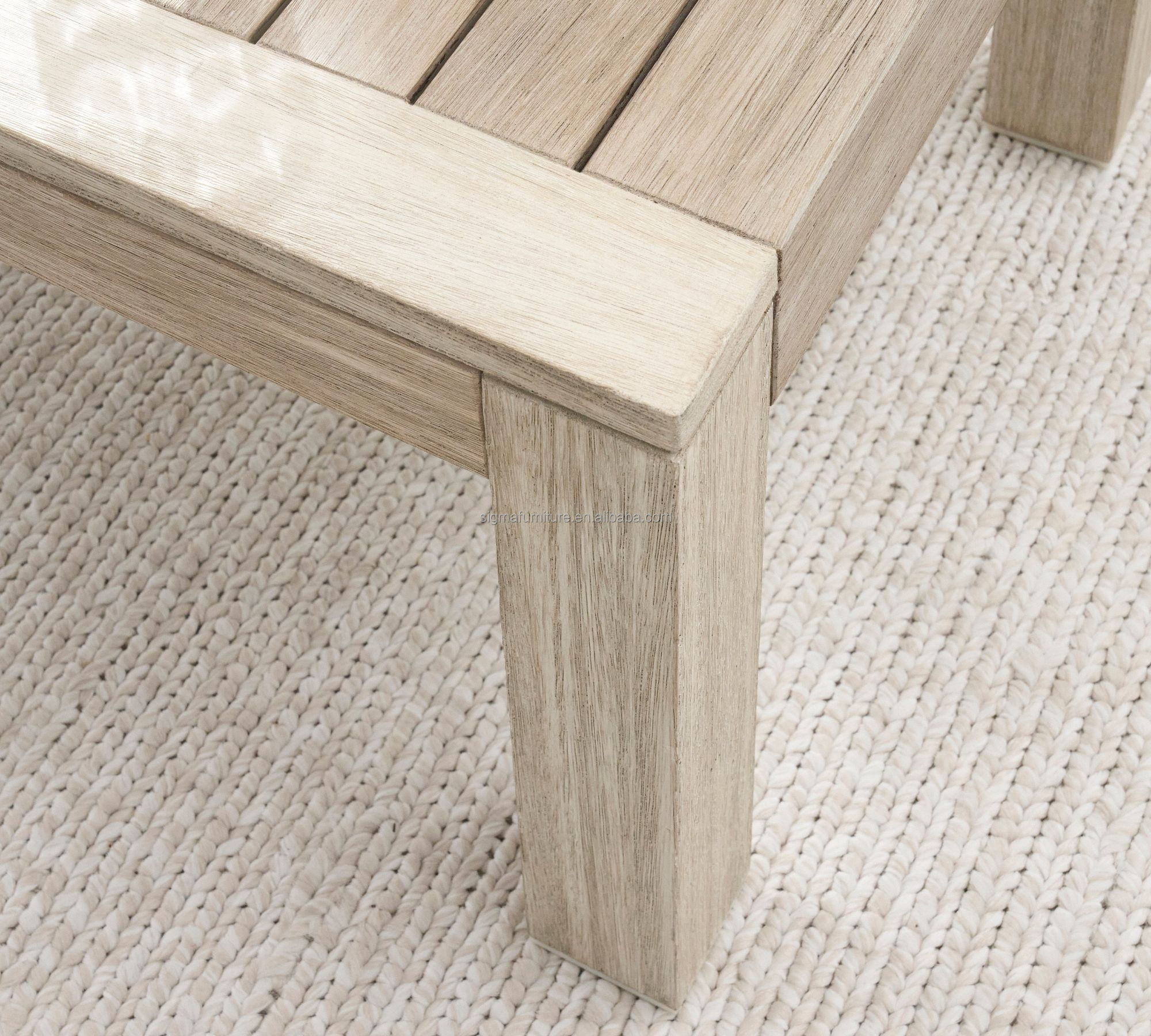 High quality garden solid teak wood rectangular coffee table outdoor furniture