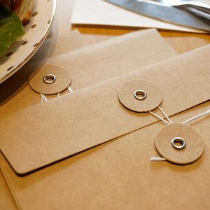 Custom Kraft <strong>Paper</strong> <strong>Envelope</strong> Vintage <strong>Envelope</strong> Pockets with <strong>Button</strong> File Folder Project Pockets File <strong>Envelope</strong> <strong>String</strong> Closer - Product Image 5