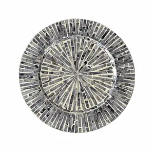 Plateau de service d'incrustation en nacre, meilleure vente, assiettes de plateau de serpillière de luxe haut de gamme pour le dîner, le mariage et la décoration - Product Image 1