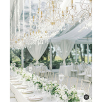 Tente d'événement moderne en PVC TENTCHO, grande tente de réception 40x100, tente de mariage mobile pour 300 personnes, structure métallique extérieure pour événements