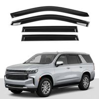 Protectores de Lluvia para Ventanas Negros para Chevy Tahoe y GMC Yukon 2021-2026, 4 Piezas, Visores Laterales Adhesivos, Deflectores de Ventilación, Parasoles para Sol y Lluvia