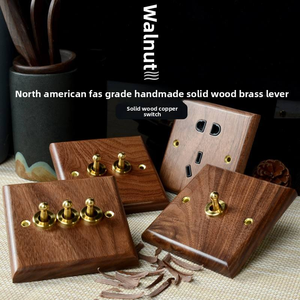 Interruttori a Levetta Vintage LangYeao in Legno Massiccio, Stile Retrò Universale 220v con Presa USB EU UK 13A - Product Image 3