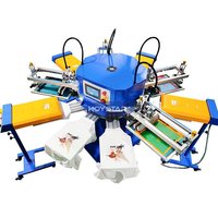 Máquina de serigrafía automática de camisetas de 4 colores con secador flash