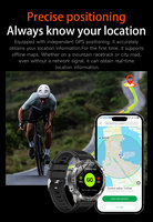 Reloj Inteligente Deportivo GPS Y102 para Hombre, Pantalla AMOLED de 1.43 Pulgadas, Linterna, Altímetro, Brújula, Mapas, 730 mAh, Resistente al Agua 3ATM para Exteriores