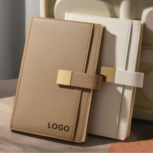 Taccuino Aziendale A5 con Logo Personalizzato Planner Agenda in Ecopelle con Copertina Morbida Fibbia Metallica e Portapenna Rilegatura Termica - Product Image 1