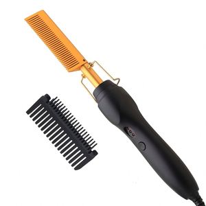2025 High Temperature Electric Hot Metal Hair Curling Straightening Comb 3-Temperature Settings Safety Multifunction Hotel - Product Image 1