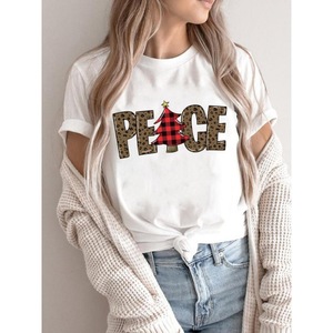Decorazione Vintage retrò da <span class=keywords><strong>donna</strong></span> con bottoni per <span class=keywords><strong>t</strong></span>-<span class=keywords><strong>shirt</strong></span> autunno/primavera stile Harajuku tema natalizio largo O collare vendite dirette in fabbrica - Product Image 6