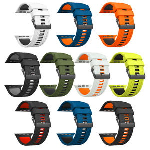 Bracelet sport en silicone bicolore pour <span class=keywords><strong>Apple</strong></span> <span class=keywords><strong>Watch</strong></span> Series 10 46mm pour IWatch 9 8 7 6 5 42mm 44mm 45mm Bracelet de remplacement souple - Product Image 3