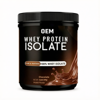 OEM 100% Whey Protein Isolate Alami Murni Bubuk Instan Rasa Cokelat 300g Suplemen Protein Pembentukan Otot untuk Kebugaran Dewasa