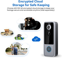 Tuya Smart Video Doorbell Video Door Phone dengan Chime Interkom Dua Arah Sensor PIR 720P Aplikasi Tuya Sudut Lebar IP65 Tahan Air M21