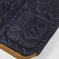 Blouson Bomber Léger Personnalisé avec Logo d'Usine OEM, Sans Manches, Col Montant Fin, Logo Frontal, Décontracté Printemps, Imperméable et Coupe-Vent