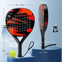 Raquette de padel personnalisée à tête ronde, design sportif haut de gamme, raquette de tennis composite à faible vibration, raquette de pickleball performante