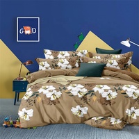 Vente en Gros Ensemble de Draps de Lit Trois Places Housse de Drap 100% Polyester Taille King avec Taies d'Oreiller