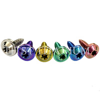 TITST Gratis Ongkir M5x15/20/25/30/35mm Baut Titanium Gr5 Tutup Filter Udara Sekrup Self-Tapping Tombol Torx Baut Motor