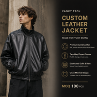 Blouson Bomber en Cuir d'Agneau Premium pour Homme avec Fermeture Éclair – Fabricant Personnalisé de Vêtements d'Extérieur