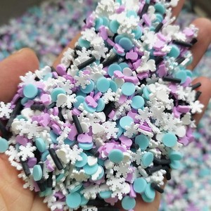 1kg bán buôn DIY Craft Slime sprinkles giáng sinh bông tuyết Snowman găng tay mix Polymer đất sét sprinkles lát - Product Image 4