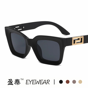 <b>Sunglasses</b> <b>Square</b> Frame UV400 PC Women's Fashion Street Style Letter Decorations - Product Image 1