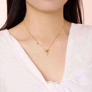 Dylam Unique Personalized Fine Jewelry 925 Silver 18K Gold Plated Link Chain 5A CZ Zirconia Cross <b>Circle</b> <b>Rings</b> Pendant Necklace - Product Image 5