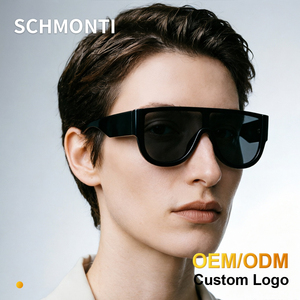 <span class=keywords><strong>Occhiali</strong></span> da Sole Oversize a Maschera 2026 Donna Uomo, Montatura Grande, Protezione UV400, Neri Tartarugati, Logo Personalizzabile - Product Image 1