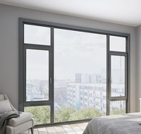 Foshan Fournisseur pour l'Amérique NFRC Fenêtre battante en aluminium insonorisée personnalisée Fenêtre à battant en aluminium à rupture thermique