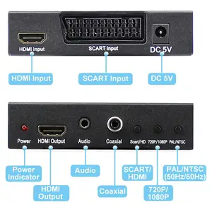 Scart HDMI zu HDMI Video Audio Konverter