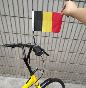Drapeau de <span class=keywords><strong>vélo</strong></span> 2026 en promotion – Mât de drapeau 5,5*8 pouces – Drapeau belge double face imprimé 100 % polyester - Product Image 2