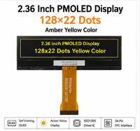 Écran OLED PMOLED de 2,36 pouces, 128x22 points, jaune ambre, module d'affichage SSD1305 24 broches FPC RiTdisplay pour appareil industriel