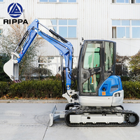 Nouveaux prix de gros chinois 1 tonne petit type pelle Kubota moteur 3 tonnes 3.5 tonnes mini pelle avec cabine fermée