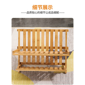 Bicheng Bamboo <b>Dish</b> <b>Rack</b> 40X25X23.5Cm Folding Sink Countertop Draining <b>Rack</b> - Product Image 3