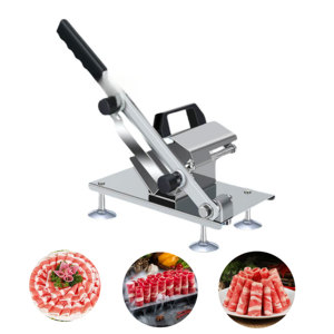 Picadora de carne eléctrica de acero inoxidable, monofásica, automática, para procesar salchichas y masa para dumplings. - Product Image 1