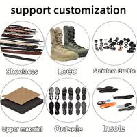 Bottes tactiques de randonnée en cuir respirant à lacets pour hommes, logo personnalisé OEM, vente en gros