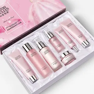Pearl Pink Skin Care Set Beauty Set Women Skin Care Bird Nest Brighten Skin Care Set Private Label Pink