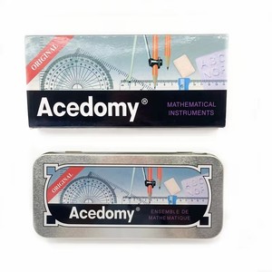 ชุดเครื่องเขียนคณิตศาสตร์โลหะ Acedomy 13 ชิ้น ขายส่งจากโรงงาน พร้อมไม้บรรทัดและวงเวียน - Product Image 2