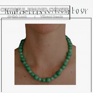 Nouveau style tendance : Collier ras-du-cou à maillons en résine et lucite avec perles en résine acrylique et verre, idéal pour un cadeau d'anniversaire pour femme - Product Image 2