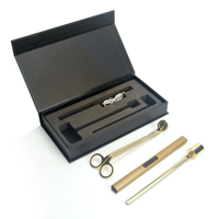 Kit d'accessoires élégant pour bougies parfumées : Coupe-mèche, éteignoir et briquet électrique USB – Idéal pour un cadeau de pendaison de crémaillère