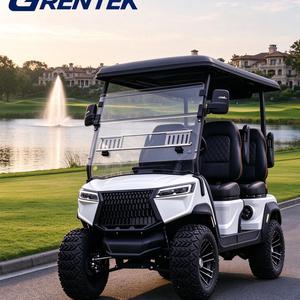 Voiturette de golf électrique tout-terrain Grentek 4 places, équipée de phares LED et d'un haut-parleur - Product Image 1