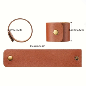 Anneau de serviette de style europé<span class=keywords><strong>en</strong></span> simple, décoration de table d'hôtel tendance, boucle de serviette <span class=keywords><strong>en</strong></span> similicuir pour Thanksgiving - Product Image 6