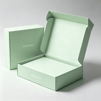 Emballage personnalisé en carton ondulé rose pour cosmétiques, boîte d'expédition postale pour produits de beauté avec logo