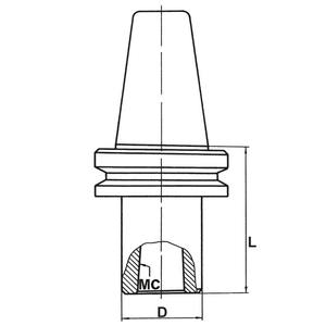 เครื่องมือกลและอุปกรณ์เสริม, ชัค, ชัคตัดแบบก้านเรียว FERVI - Product Image 1