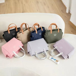 Bolsa de Almuerzo con Logotipo Personalizado, Bolsa de Almuerzo Impermeable Portátil para Picnic, Bolsa Térmica para Comida de Oficina para Damas - Product Image 1