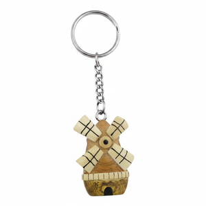 Portachiavi in Legno a Forma di Mulino a Vento, Souvenir Decorativo in Miniatura - Product Image 2