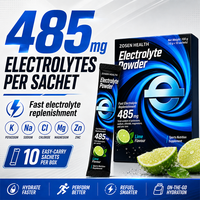 Poudre d'électrolytes OEM 485mg en sachets saveur citron vert pour l'hydratation quotidienne et l'entraînement
