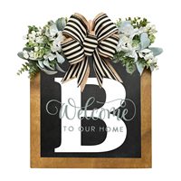 Guirlande carrée moderne en bois écologique à 26 lettres pour la décoration de la maison, idéale pour Thanksgiving et les remises de diplômes